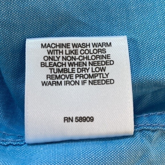 Daniel Cremieux Classics Blue Button Up Shirt Short Sleeve Cotton Chest Pocket - Picture 10 of 16